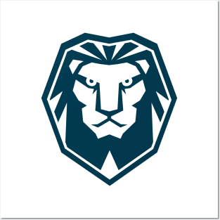 Lion Head Illustration Posters and Art